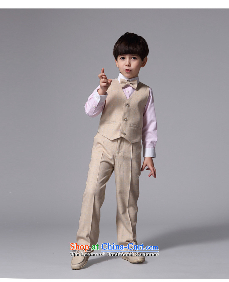 Eyas of spring and summer 2015 Korean children dress suit boy Flower Girls dress Kit Flower Girls suit wedding celebrate Children's Day costumes show services apricot color grid 4 piece (not included) 110 pictures, shirt price, brand platters! The elections are supplied in the national character of distribution, so action, buy now enjoy more preferential! As soon as possible.