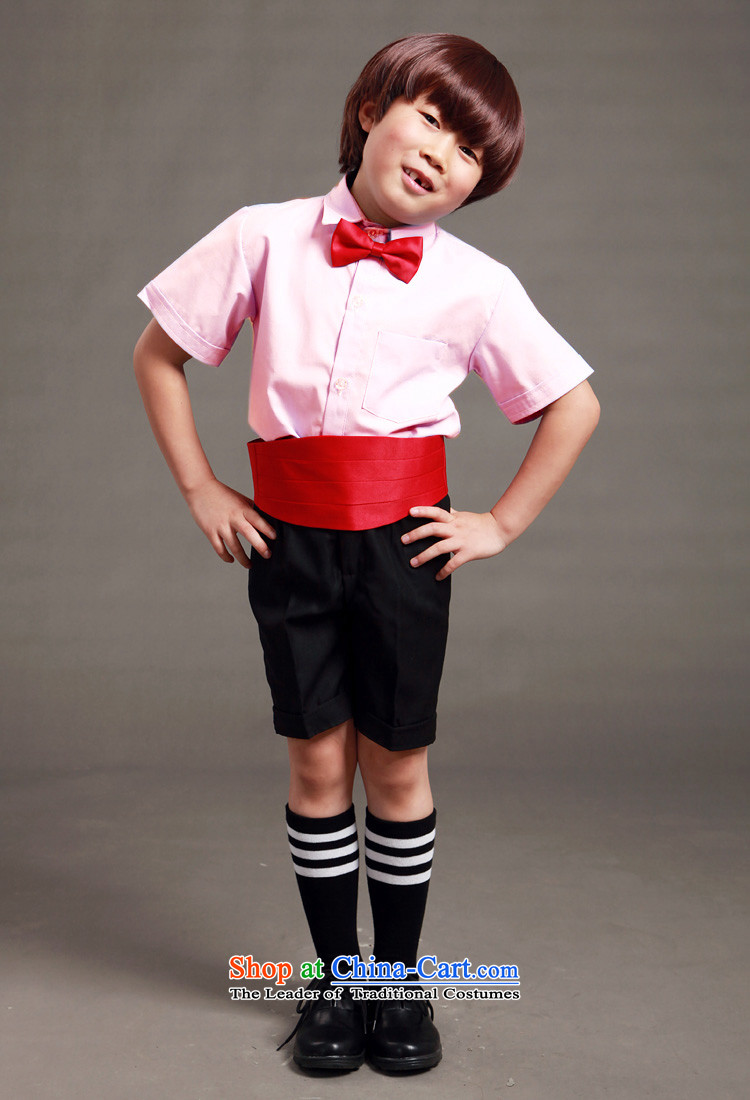 The boy summer performances dress Kit Flower Girls in trousers shorts summer black trousers, white ground blue short-sleeved shirt pink with girdles collar pink shirt + short-sleeved black trousers. + girdles tie 150 (SPOT) Picture, prices, brand platters! The elections are supplied in the national character of distribution, so action, buy now enjoy more preferential! As soon as possible.