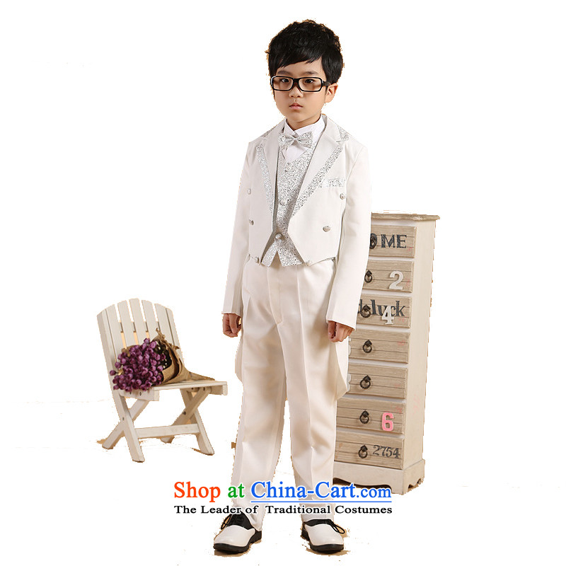 The property has properties speaking children wedding will 2015 frock coat t-shirt, a pair of girdles Tie Kit Flower Girls dress moderator to live piano music dress white?150cm
