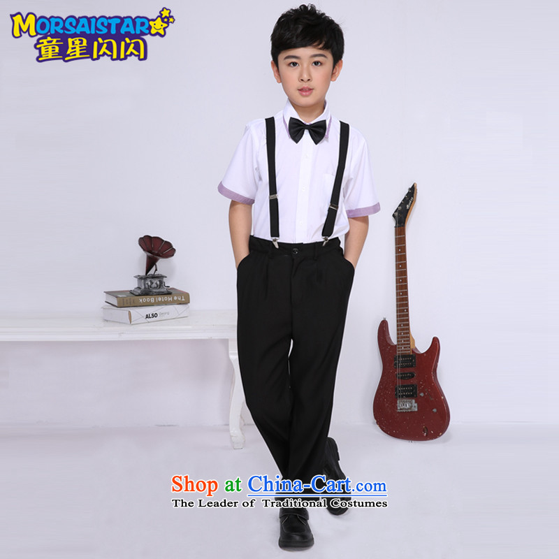 Child star shining boy dance performances to primary and secondary school students to serve Children Chorus of the service package your baby 6 piece shorts + purple-collar short-sleeved shirt 6 piece of 150, child star shining MORSAISTAR () , , , shopping