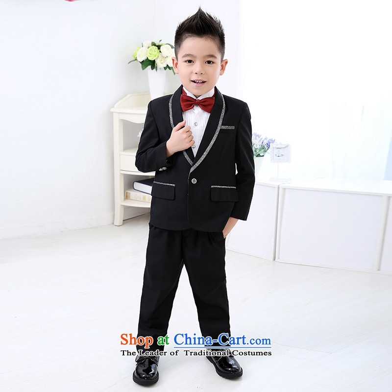 The workshop on yi Flower Girls dress boy children's kit kit Flower Girls suit Male dress show services winter wedding flower girls dress kit men and 6 piece black 140 Yi Mano Square shopping on the Internet has been pressed.