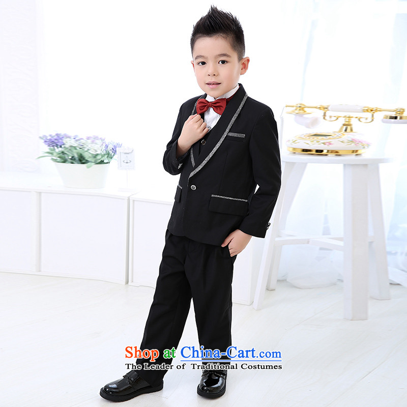 The workshop on yi Flower Girls dress boy children's kit kit Flower Girls suit Male dress show services winter wedding flower girls dress kit men and 6 piece black 140 Yi Mano Square shopping on the Internet has been pressed.