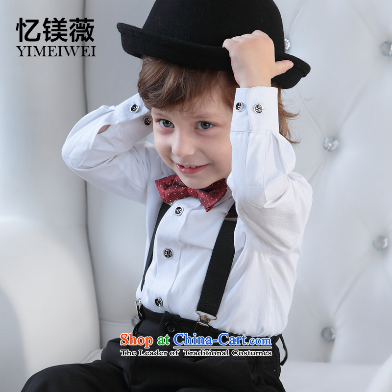 Recalling that the disarmament of age infant and child dresses Ng Chun-baby out costumes and children gentleman kit boy children dress upscale white long-sleeved black trousers with wave point Tie 4 Piece 110-120 recommendation 8, recalled that disarmamen