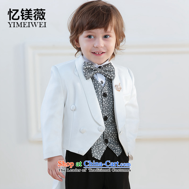 Recalling that the disarmament of age infant and child dresses Ng Chun-baby out costumes and children gentleman kit boy children dress upscale white long-sleeved black trousers with wave point Tie 4 Piece 110-120 recommendation 8, recalled that disarmamen