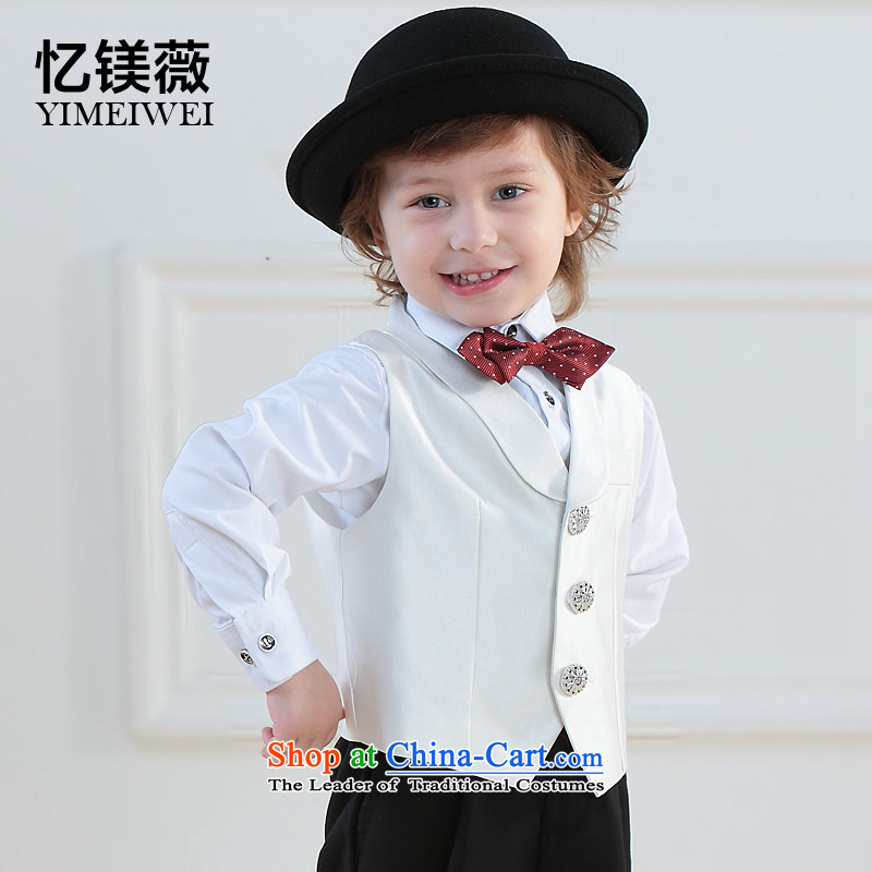 Recalling that the disarmament of age infant and child dresses Ng Chun-baby out costumes and children gentleman kit boy children dress upscale white long-sleeved black trousers with wave point Tie 4 Piece 110-120 recommendation 8, recalled that disarmamen