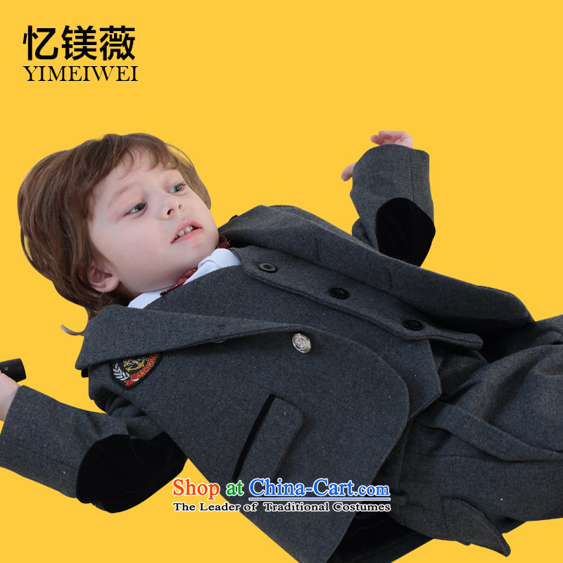 Recalling that the disarmament of Ms Audrey Eu autumn and winter coats and flower girl? dress suit small boy wool thick suits, wool?75-80cm gray suit recommended 100 code