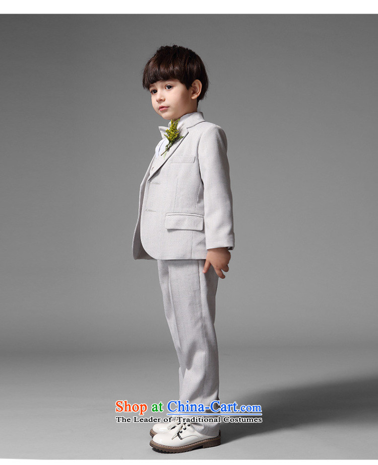 Eyas spring and autumn boys upscale children latticed suits Flower Girls Dress Suit boy Four piece set Korean Light Gray Tartan Four piece set (not included) 130 pictures, shirt price, brand platters! The elections are supplied in the national character of distribution, so action, buy now enjoy more preferential! As soon as possible.
