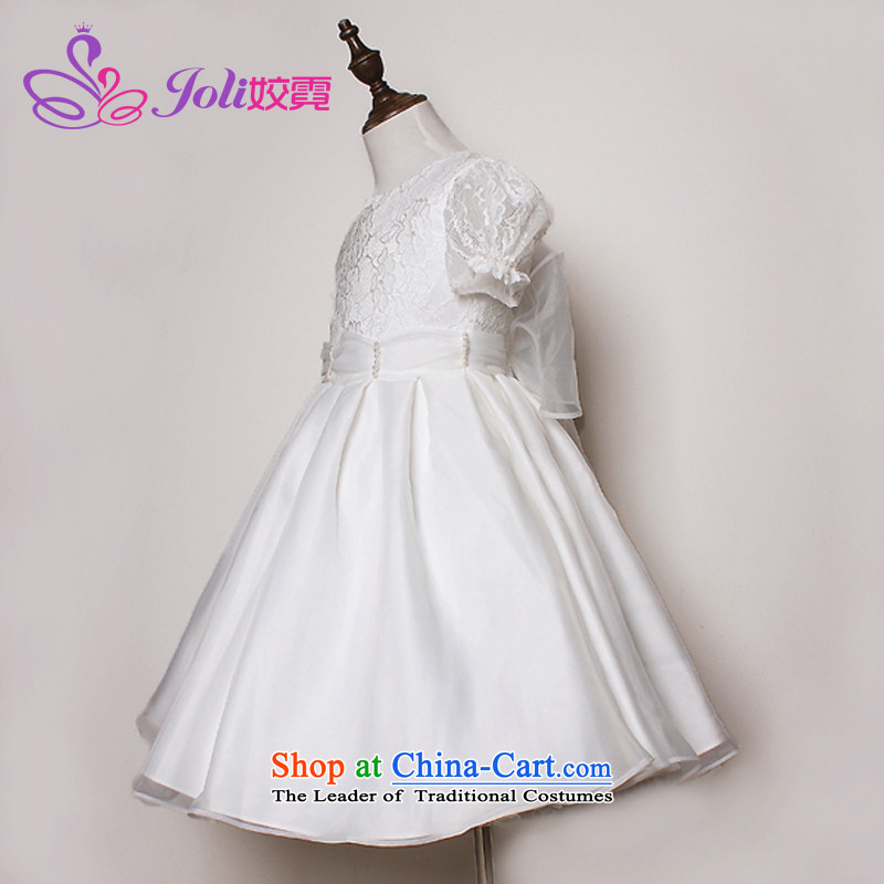 Each Princess skirt girls Ngai girl children's apparel will Flower Girls dress 2015 Summer girls long-sleeved princess skirt and white short-sleeves 100 per ngai (joli) , , , shopping on the Internet
