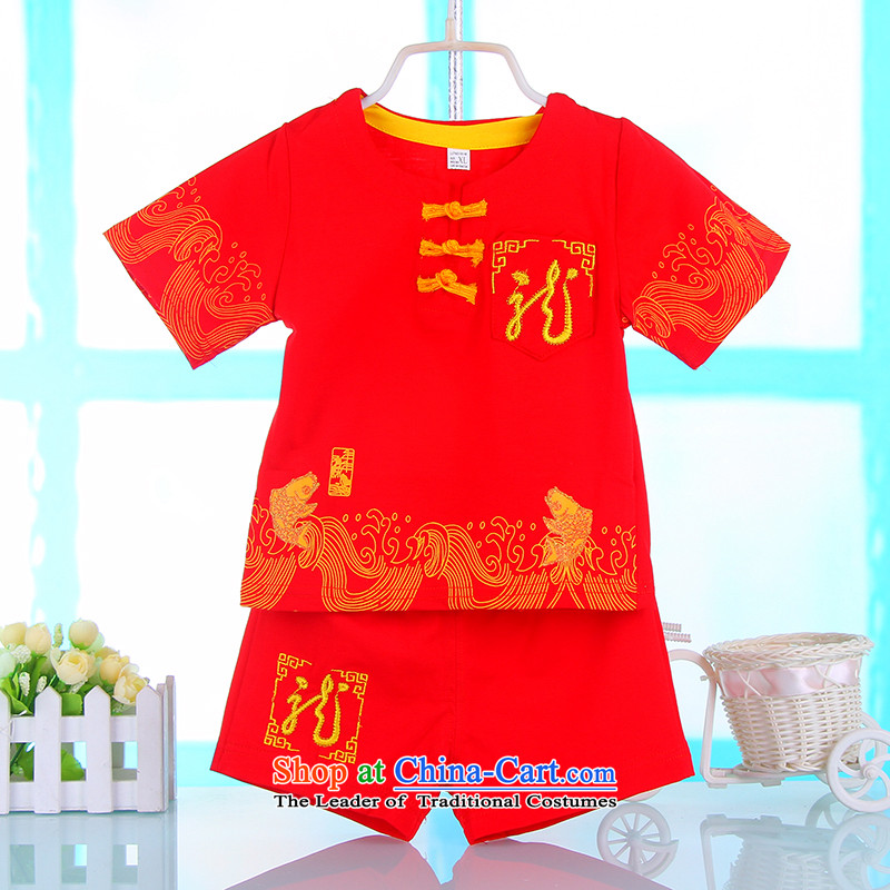 2015 new boys under the age of a gift pack for summer baby Tang children of ethnic Chinese clothing birthday dress red 90, small and Dodo xiaotuduoduo) , , , shopping on the Internet