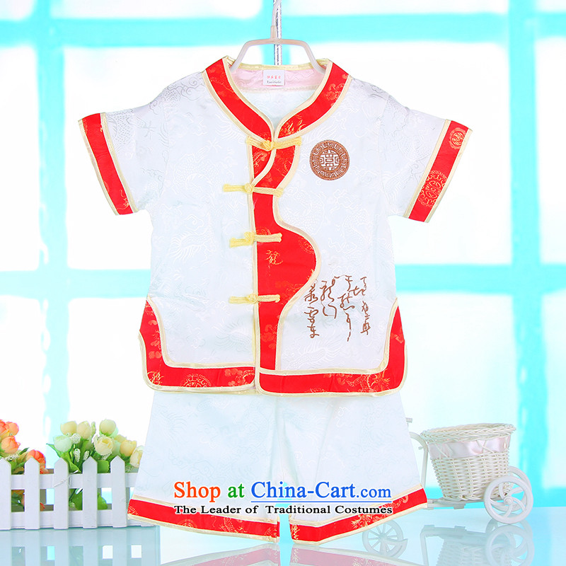 2015 New Tang Dynasty Children Summer Package boy silk shorts, short-sleeved kit summer aged 0 to replace the yellow 110 Baby Bunnies Dodo xiaotuduoduo) , , , shopping on the Internet