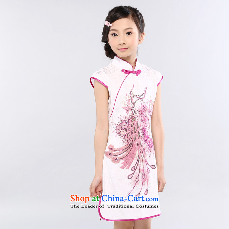 Ethernet- 2015 New Phoenix flowers on the size of the exquisite sequin embroidery child qipao girls instrument guzheng performances will of sub-toner-woo 110 Ethernet-shopping on the Internet has been pressed.