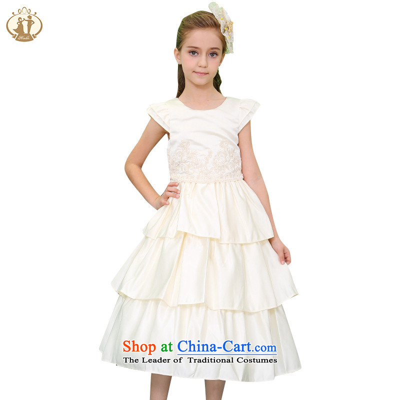 Tien Po children's wear skirts princess new 2015 girls dress wedding dress princess children skirt dress skirt dresses champagne 140cm, Tien Bo (nimble) , , , shopping on the Internet