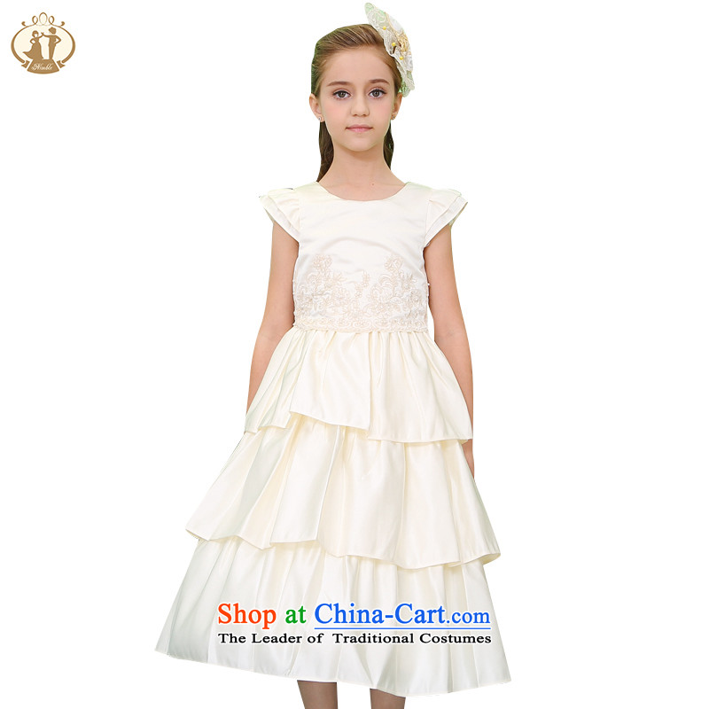 Tien Po children's wear skirts princess new 2015 girls dress wedding dress princess children skirt dress skirt dresses champagne 140cm, Tien Bo (nimble) , , , shopping on the Internet