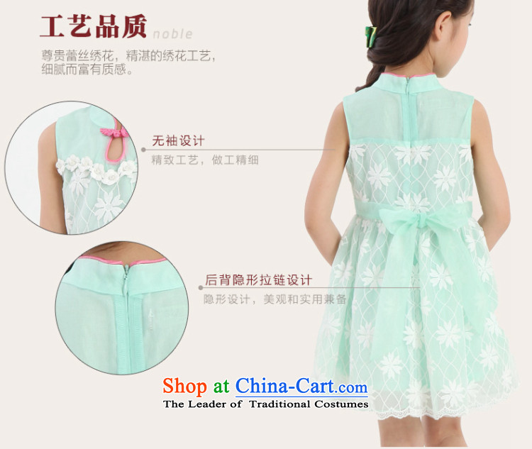 Yoshikuni ya 2015 Summer new women's children of ethnic qipao CUHK sleeveless skirt will dress classical skirts GQ15022416 beans Green 130 pictures, prices, brand platters! The elections are supplied in the national character of distribution, so action, buy now enjoy more preferential! As soon as possible.