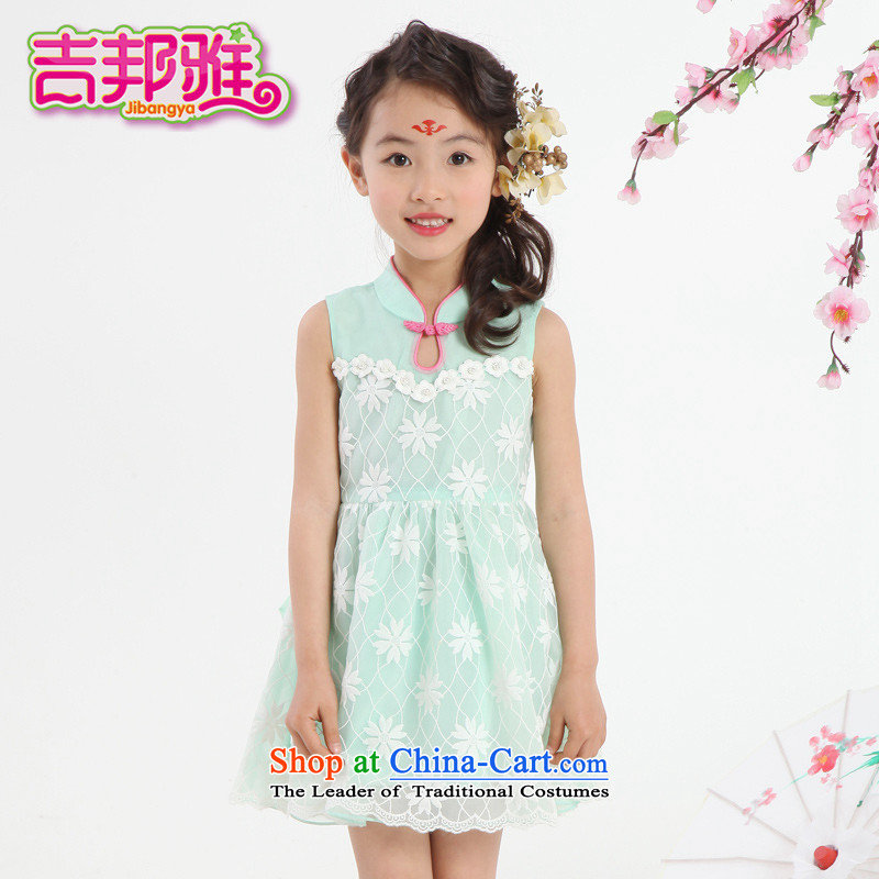 Yoshikuni ya 2015 Summer new women's children of ethnic qipao CUHK sleeveless skirt will dress classical skirts GQ15022416 beans green 120-130 Yoshikuni Ya (JIBANGYA) , , , shopping on the Internet