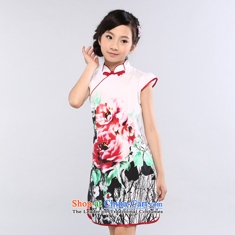 Ethernet-large flower blossoms and dyeing system size child qipao guzheng instrument performances services flowers fusome120