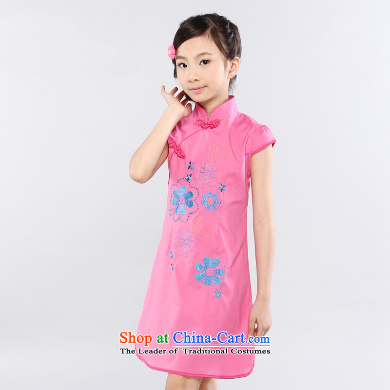 Ethernet-to red. He embroidered ironing drill large and medium-sized child qipao girls China wind dresses children guzheng instrument performances services to red. He 160 Ethernet-shopping on the Internet has been pressed.
