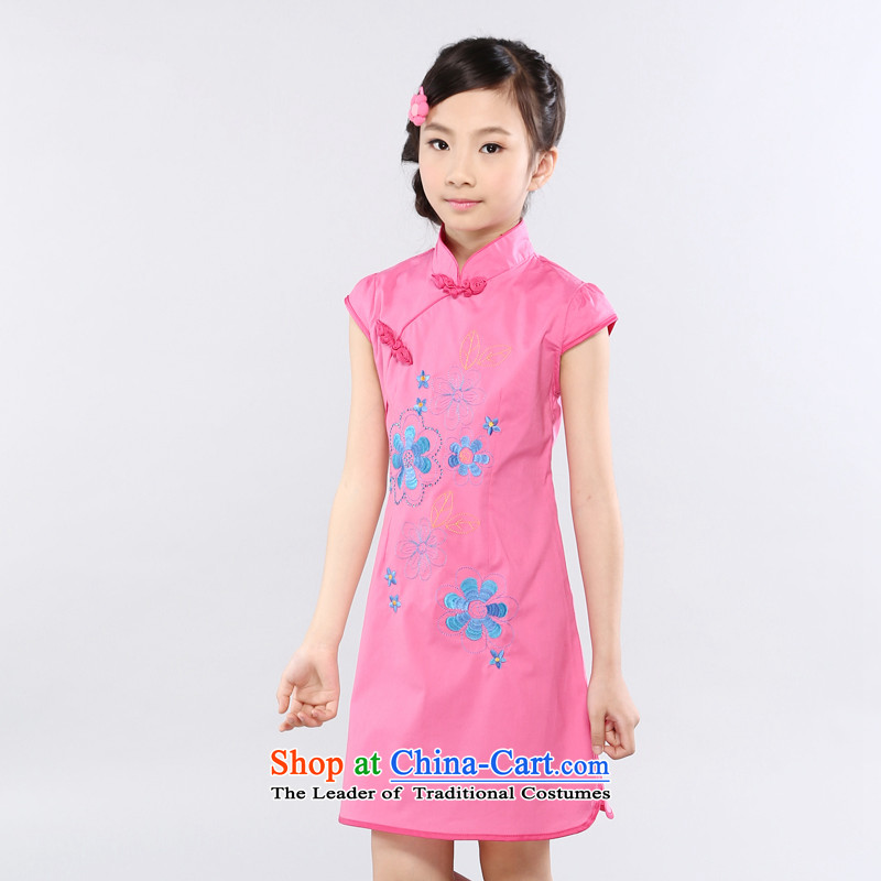 Ethernet-to red. He embroidered ironing drill large and medium-sized child qipao girls China wind dresses children guzheng instrument performances services to red. He 160 Ethernet-shopping on the Internet has been pressed.