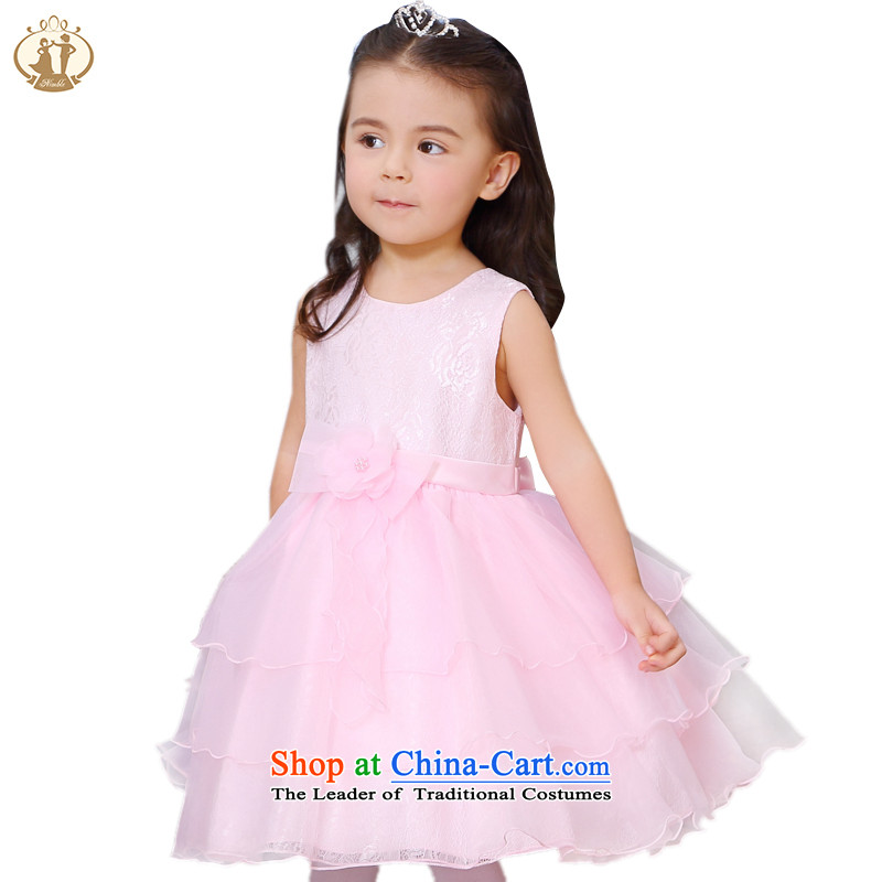 Tien Po girls dress skirt the  new 2015 high-end princess dresses sweet skirt summer, children the skirt of age babies show skirt pink 90cm, Tien Bo (nimble) , , , shopping on the Internet