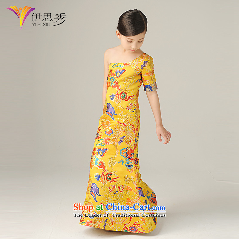Miss Cyd autumn and winter league of new child will girls dress China wind children robes of the dragon, Tang Dynasty Show qipao skirt auspices show picture color T1004 costumes and long 160 51-soo (yisixiu) , , , shopping on the Internet