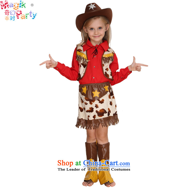 Fantasy to celebrate Children's Day to send girls costumes denim dress photography show apparel female cowboy kindergarten Sergeant Sergeant Denim Women's clothes 130(9-10 code) Picture, prices, brand platters! The elections are supplied in the national character of distribution, so action, buy now enjoy more preferential! As soon as possible.