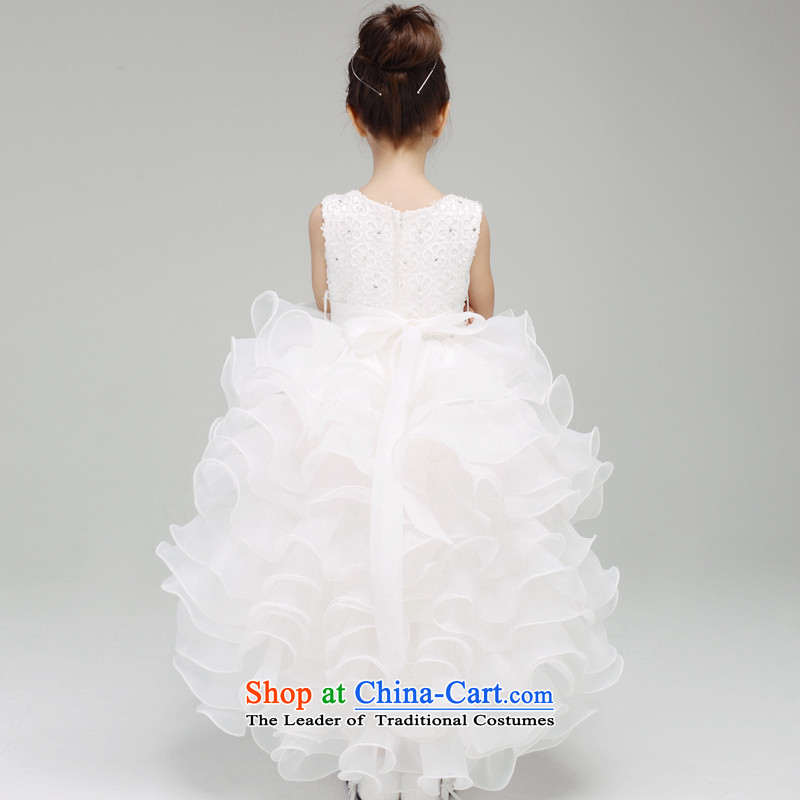For rabbits upscale Korean girls princess skirt children wedding dresses tail skirt Flower Girls small dress skirt white with white 150cm(145-155cm lovely skirt) for rabbits Princess (qiaojiatu) , , , shopping on the Internet