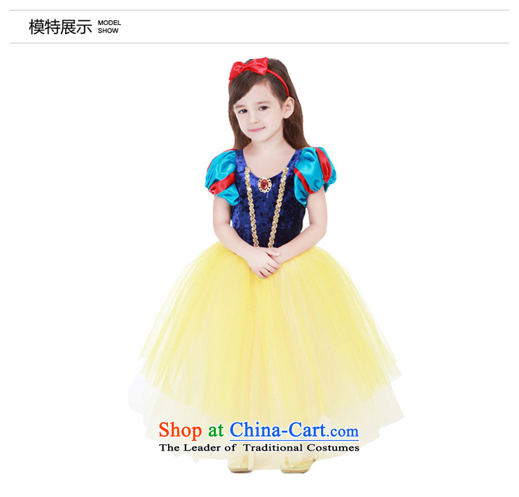 Bathing in the staff of the estate children snow white dress girls dress Flower Girls Wedding Dress Cinderella tale show services summer costumes spring light yellow velvet treated polyester + Blue 130cm photo, prices, brand platters! The elections are supplied in the national character of distribution, so action, buy now enjoy more preferential! As soon as possible.