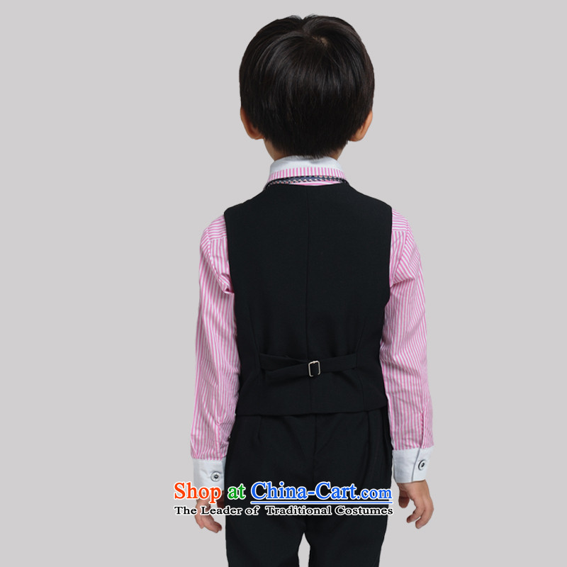 For rabbits Korean new Children's dress suit small packaged new black vest jacket Flower Girls from red shirt with banquet black suit for rabbits (qiaojiatu 110cm(105-115cm),) , , , shopping on the Internet