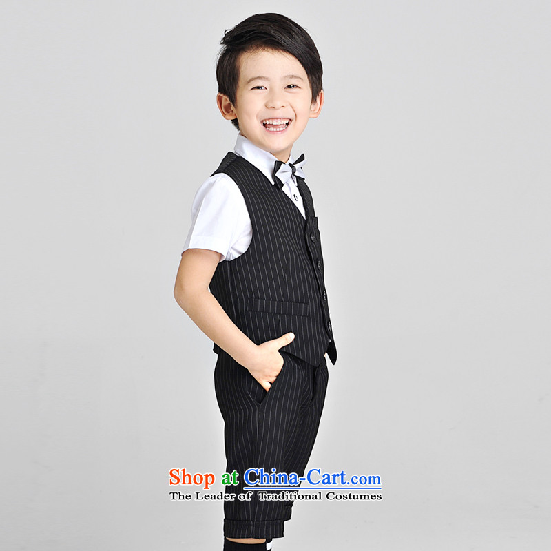 To celebrate Children's Day rabbits dress suit small boy Flower Girls wedding suit the new Korean children's wear dresses, a flower girls short-sleeved vest black 140cm(135-145cm), for rabbits (qiaojiatu) , , , shopping on the Internet