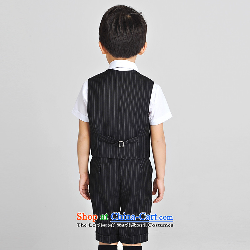 To celebrate Children's Day rabbits dress suit small boy Flower Girls wedding suit the new Korean children's wear dresses, a flower girls short-sleeved vest black 140cm(135-145cm), for rabbits (qiaojiatu) , , , shopping on the Internet