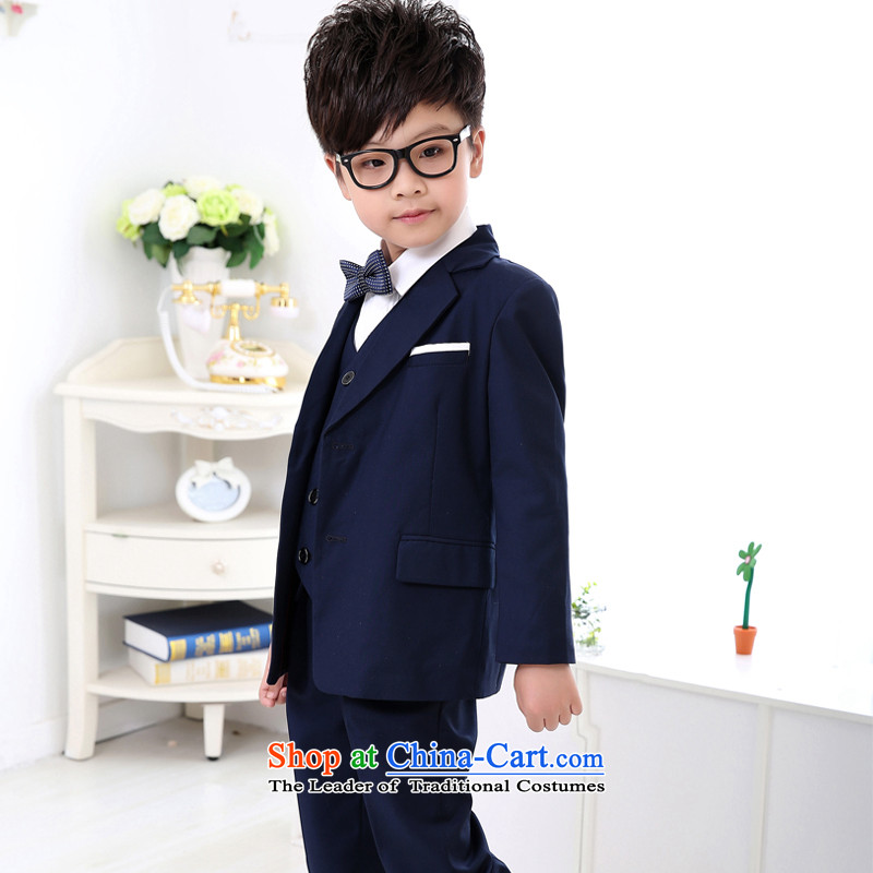 The workshop on children in suits yi dress boy classic black, Solid Color children fall will give the new 2015 strap navy blue kit with, a workshop on the , , , yi 130cm, shopping on the Internet