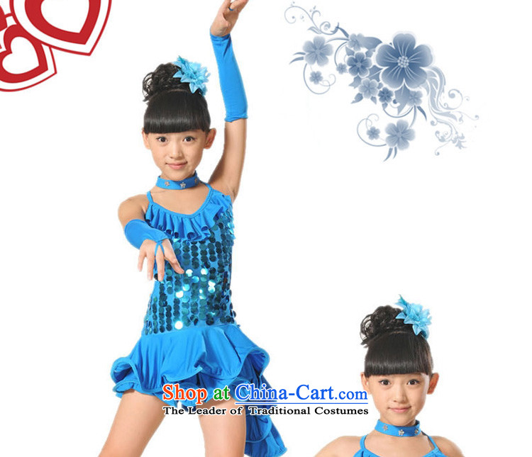 Children Dance serving children Latin dance wearing female Latin dance skirt girls will Latin dance on the chip light blue 150cm tall picture, prices, brand platters! The elections are supplied in the national character of distribution, so action, buy now enjoy more preferential! As soon as possible.