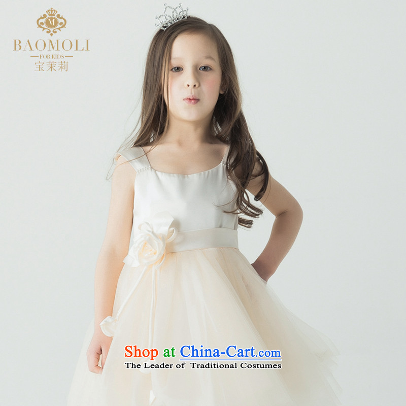 Jasmine 2015 New Po Children dress princess skirt girls piano performance services will fall of the persons chairing the children's wear dresses champagne color 150 - chest 76 custom, Jasmine (BAOMOLI PO) , , , shopping on the Internet