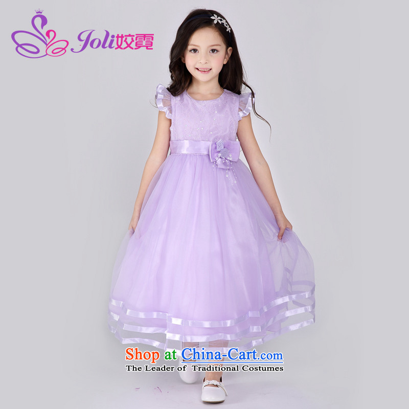 Each Princess skirt girls Ngai dress suits skirts Summer Children dress skirt wedding dress princess skirt Light Violet 100