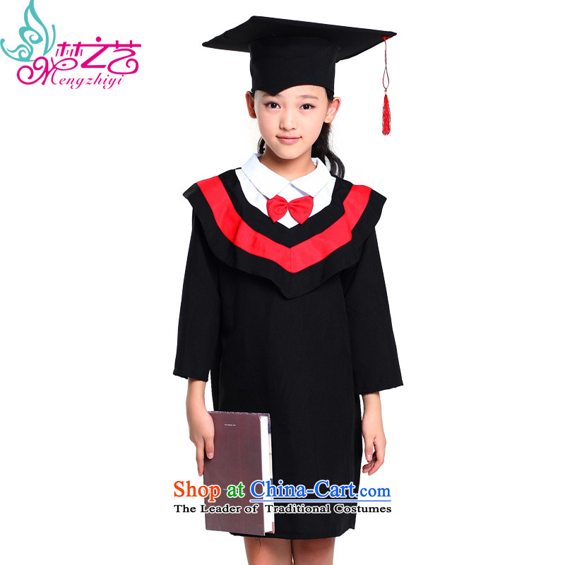 The dream of children arts costumes child care services between women and men serving Dr. dance graduated from kindergarten scholar suits Dr. dress MZY-0290 red?150 Code Cap