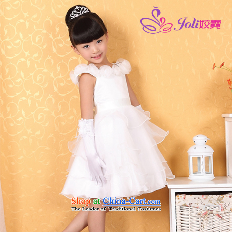 Each Princess skirt girls Ngai girl children's apparel will Flower Girls dress 2015 Summer girls short-sleeved white 160 per princess skirt ngai (joli) , , , shopping on the Internet