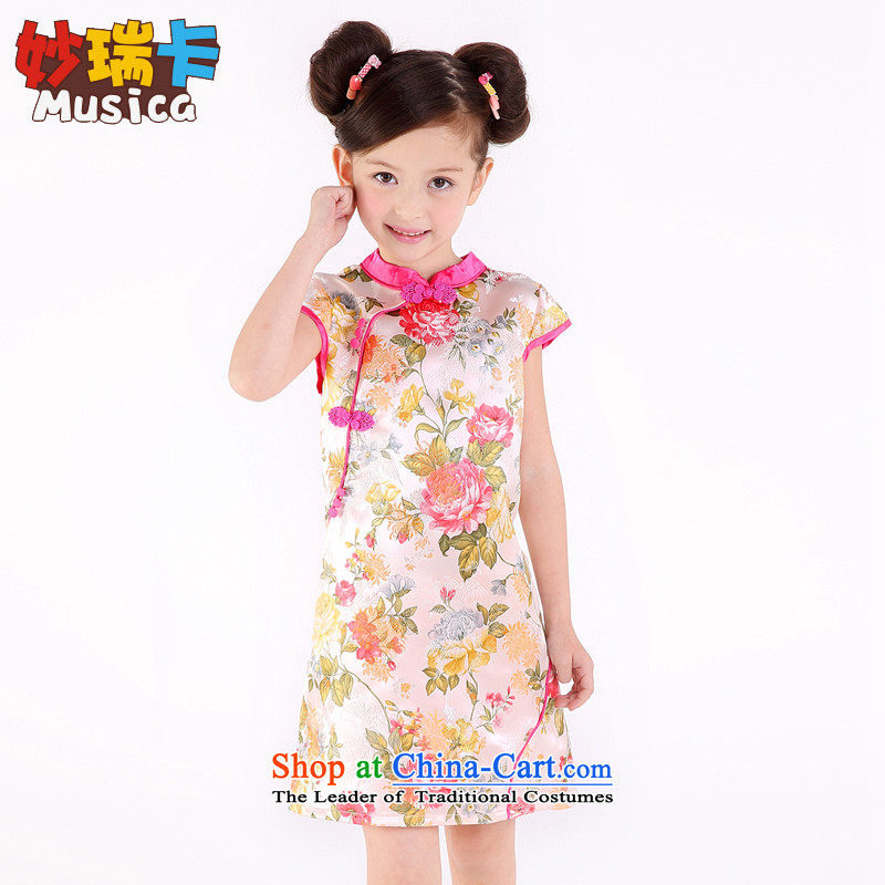 Summer Children qipao girls Tang dynasty princess skirt ethnic dresses little girl Da Tong Zheng costumes Phoenix Mudan Miu@ , , , 160 shopping on the Internet