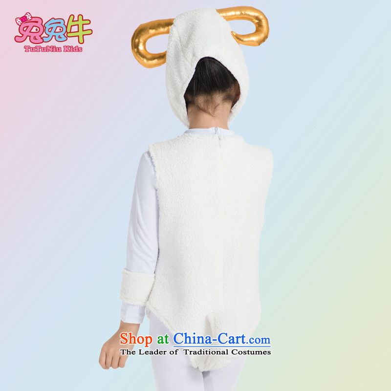 The new 61 children will kindergartens suede cartoon show services early childhood sheep animal costumes and rabbit cattle white 120-130 , , , shopping on the Internet