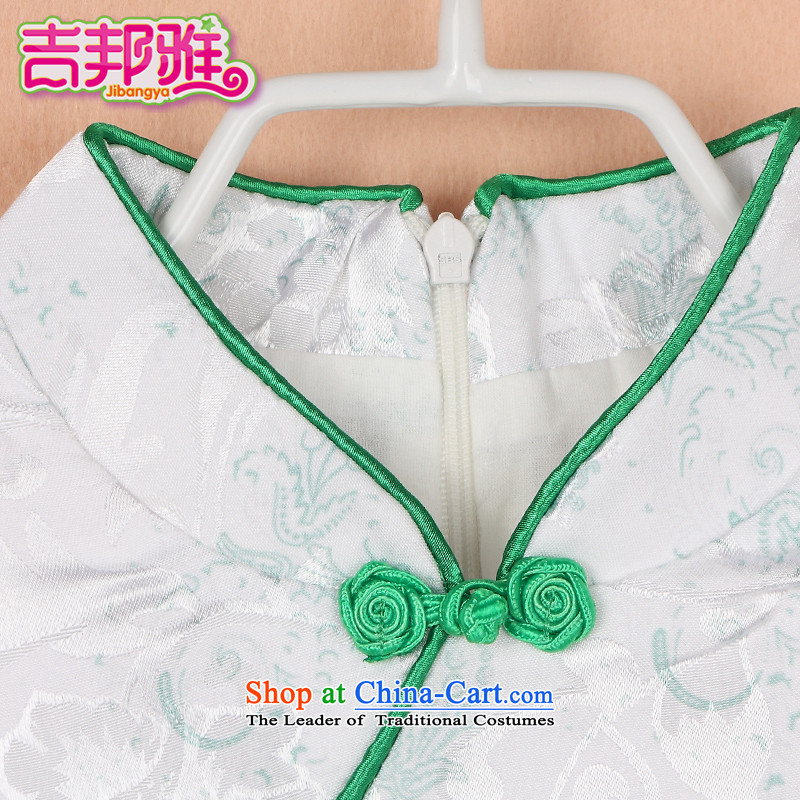 Yoshikuni ya 2015 Summer new women's CUHK Tang dynasty child of ethnic Chinese Folk Wind dress skirt cheongsam dress GQ15023759 will spend 140 green yoshikuni nga (JIBANGYA) , , , shopping on the Internet