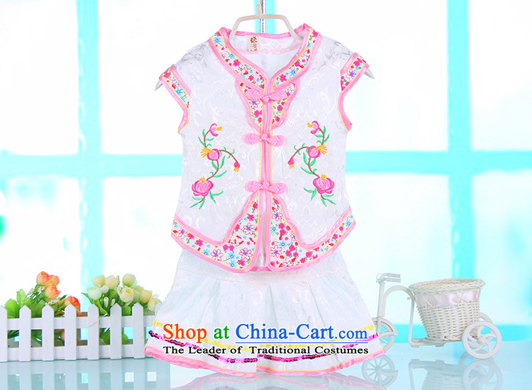 2015 New Summer Children Tang dynasty embroidery girls short-sleeved shirts kit children's wear stage costumes will 4689B white 100 pictures, prices, brand platters! The elections are supplied in the national character of distribution, so action, buy now enjoy more preferential! As soon as possible.