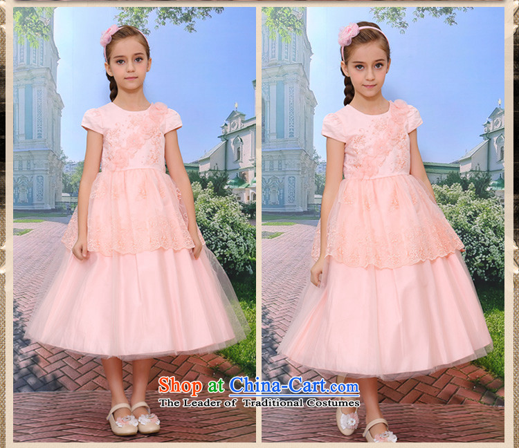 Tien Po children's wear new manually staple 2015 bead lace princess skirt girls wedding dress dress apron skirt toner orange 135cm photo, prices, brand platters! The elections are supplied in the national character of distribution, so action, buy now enjoy more preferential! As soon as possible.