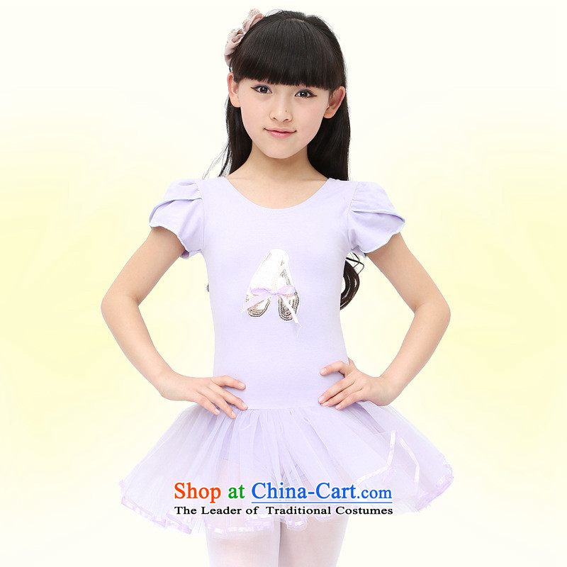 The girl child dance skirt short-sleeved performance early childhood ballet girls exercise clothing black 160 children in accordance with the inter-agency , , , shopping on the Internet