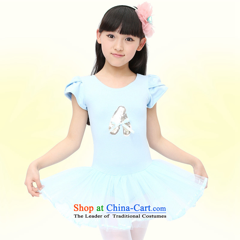 The girl child dance skirt short-sleeved performance early childhood ballet girls exercise clothing black 160 children in accordance with the inter-agency , , , shopping on the Internet