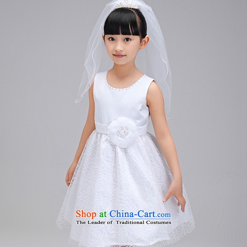 Each Princess skirt girls Ngai girl children's apparel will Flower Girls dress 2015 Summer girls short-sleeved white every 110 Princess skirt ngai (joli) , , , shopping on the Internet