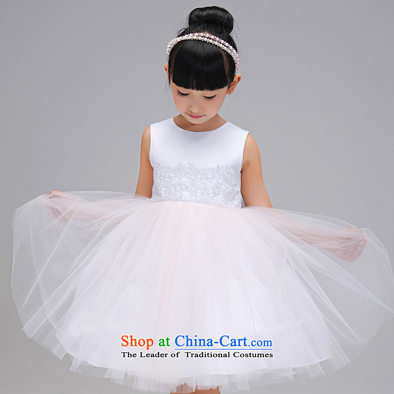 Each Princess skirt girls Ngai girl children's apparel will Flower Girls dress 2015 Summer girls princess skirt white 120-130 per ngai (joli) , , , shopping on the Internet