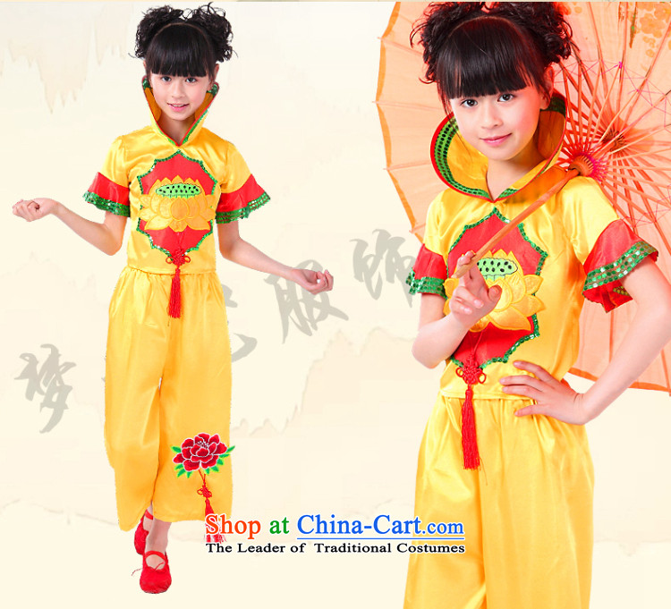Children Folk Dances of early childhood services yangko clothing Shao Er national dress 610 children will girls MZY-0292 yellow suitable for Picture, prices, 140-150cm brand platters! The elections are supplied in the national character of distribution, so action, buy now enjoy more preferential! As soon as possible.