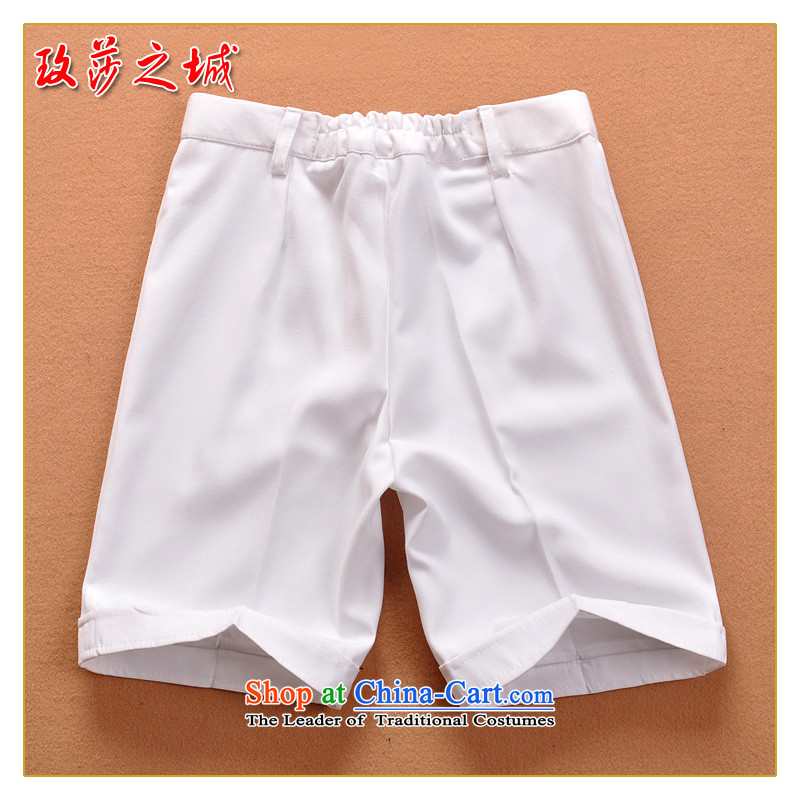 Children in white trousers celebrate Children's Day kindergarten students under the auspices of game show pants and white shorts and Flower Girls summer dress pants elastic white spot, the Mona Lisa 150 (City shopping on the Internet has been pressed.