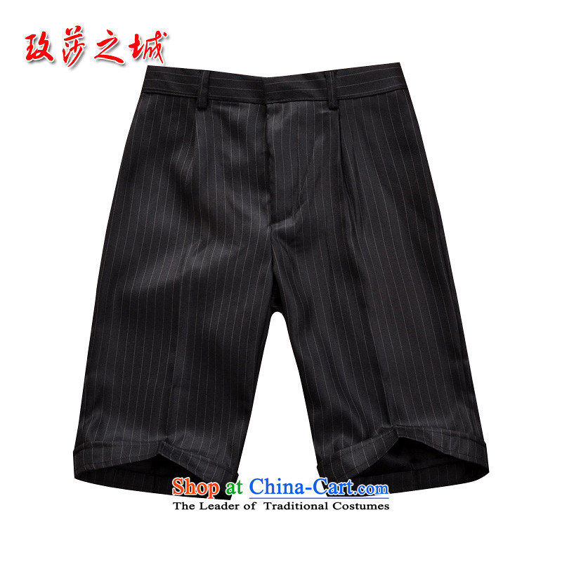 Children in the streaked with black trousers celebrate Children's Day kindergarten students under the auspices of game show pants black shorts and Flower Girls summer dress pants streaked with Black Elastic?140 _Spot_