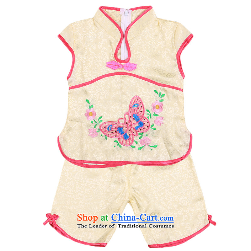 2015 new products in the summer of children's wear CHILDREN SETS girls Tang Dynasty Show Services baby Tang Dynasty Show Services 4809 Yellow 61 110