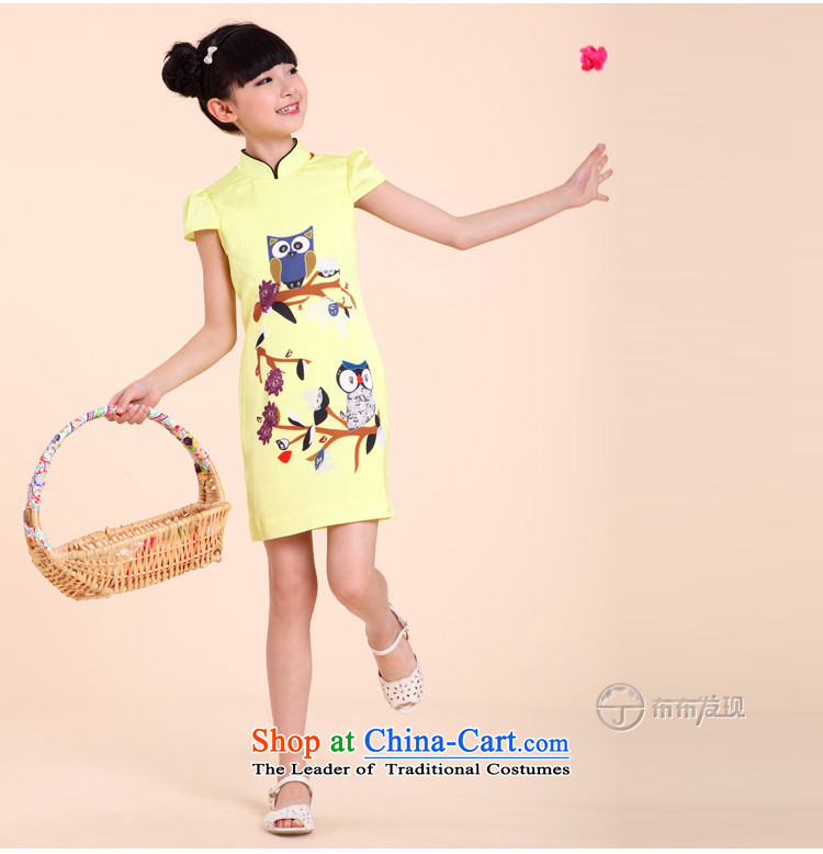 The Burkina found new children's wear children 2015 qipao summer girls qipao skirt CUHK child Tang dynasty China wind yellow 160 pictures, prices, brand platters! The elections are supplied in the national character of distribution, so action, buy now enjoy more preferential! As soon as possible.
